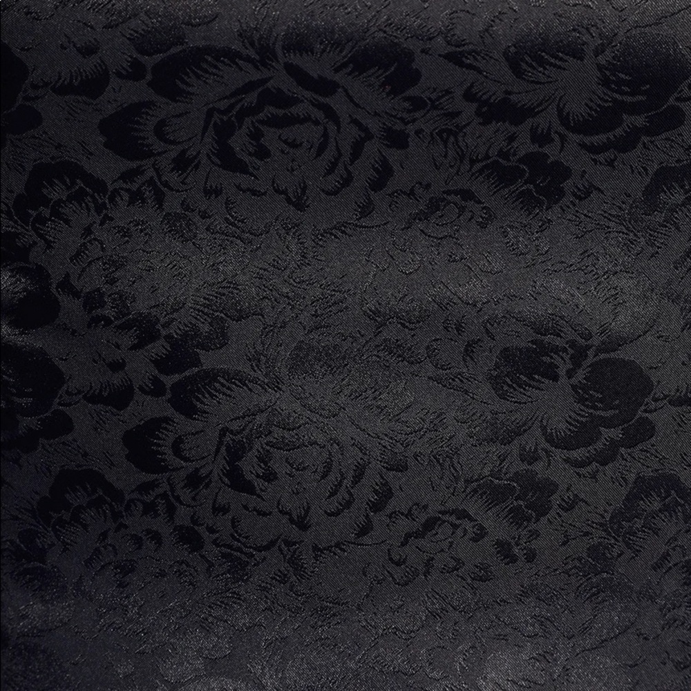 Kali Black Floral Embossed Satin Mini Dress - Picture 5 of 5